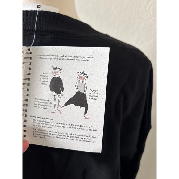 Vintage 1992 ICONZ Sweatshirt XL NWT Softwear Collection Parody Tech Crewneck - Picture 8 of 12